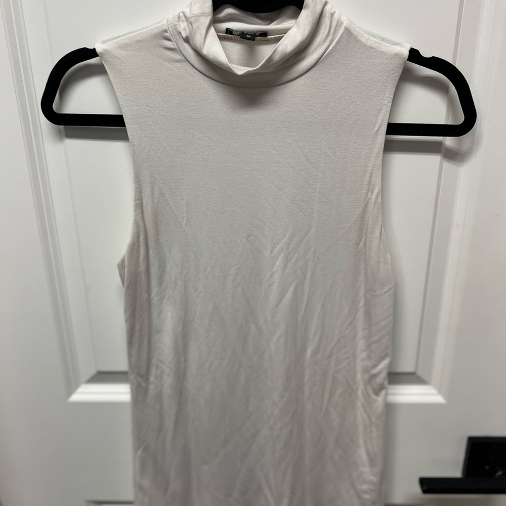 Express Off-White Turtleneck Tank